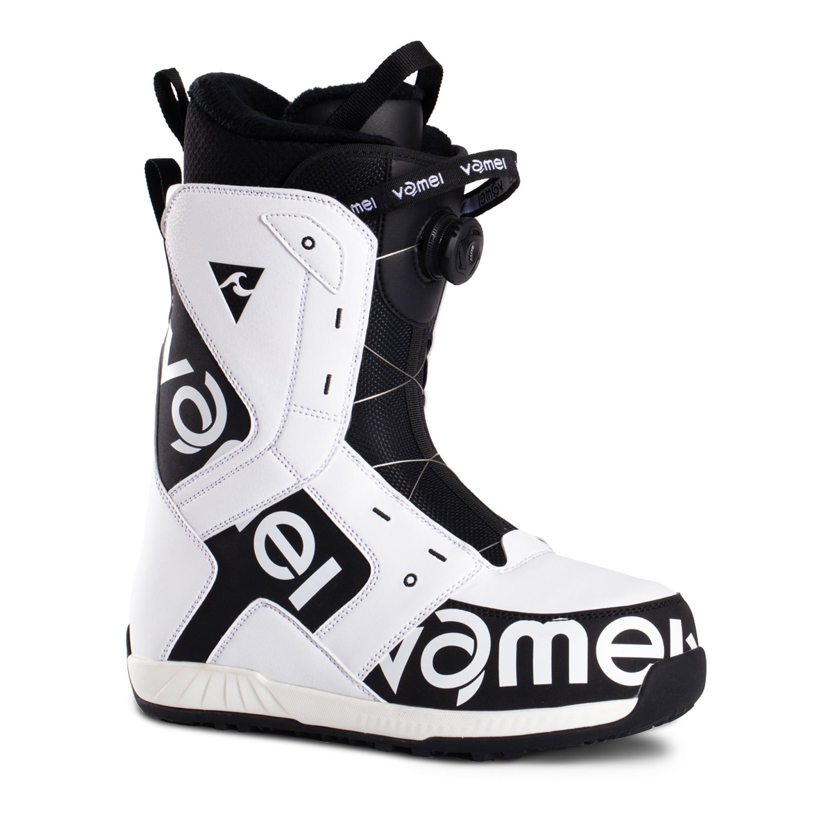 VAMEI Womens Mens Snowboard Boots White Black